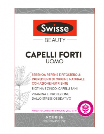 SWISSE Capelli Forti Uomo 30 Compresse - Integratore rinforzante per i capelli