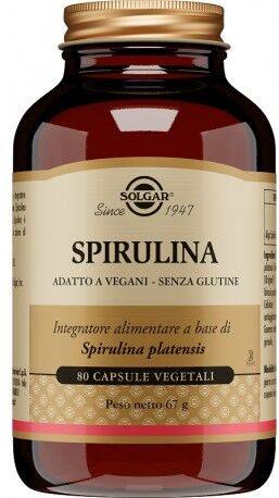 Solgar Spirulina Integratore contro Stanchezza e Stress Psico-Fisico 80 capsule