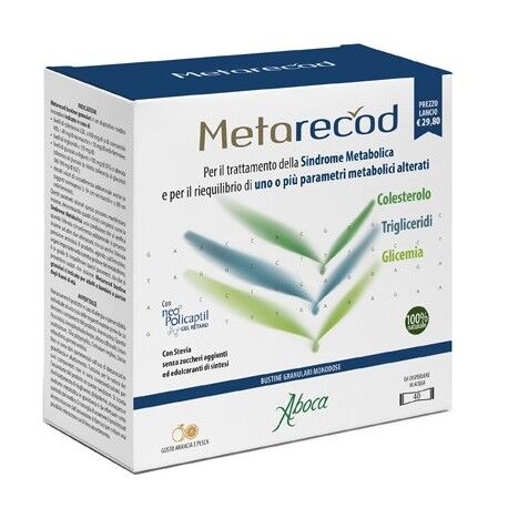 Aboca Societa' Agricola Metarecod 40 Bustine per il Trattamento della Sindrome Metabolica