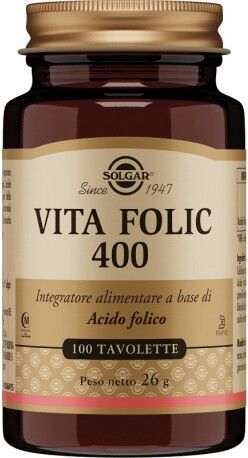 Solgar Vita Folic 400 100 Tavolette - Integratore di acido folico