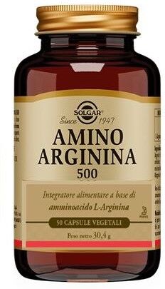 Solgar Amino Arginina 500 Integratore per disfunzione erettile 50 Capsule