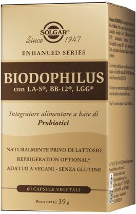 Solgar Biodophilus integratore per l'equilibrio intestinale 60 Capsule