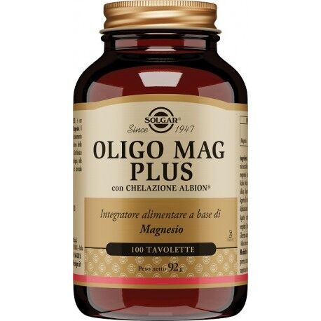 Solgar Oligo Mag Plus 100 Tavolette - Integratore a Base di Magnesio