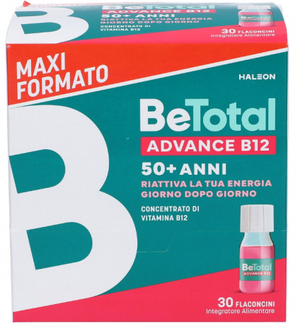 Be-Total BeTotal Advance B12 50+ Integratore per stanchezza fisica e mentale 30 flaconcini