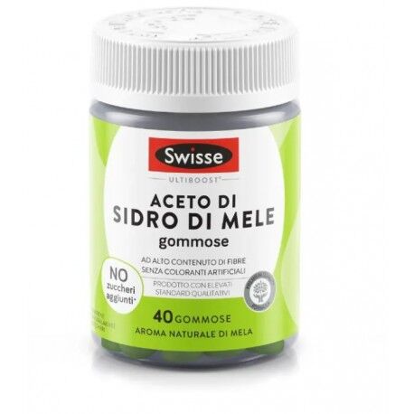 SWISSE Aceto di sidro di mele integratore depurativo 40 gommose gusto mela