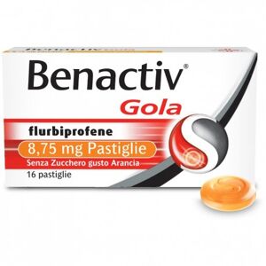RECKITT BENCKISER H.(IT.) SPA Benactiv Gola 16 pastiglie all'arancia senza zucchero