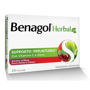 RECKITT BENCKISER H.(IT.) SPA Benagol Herbal 24 Pastiglie Menta e Ciliegia