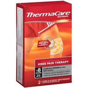 Angelini Pharma Thermacare Knee 8hr cerotto per il dolore del ginocchio effetto calore 2 pezzi