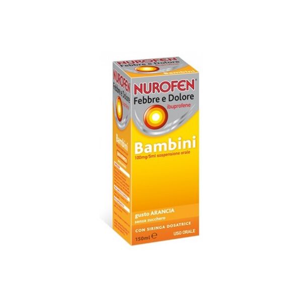 nurofen febbre e dolore bambini sospensione orale 100 mg/5 ml gusto arancia 150 ml