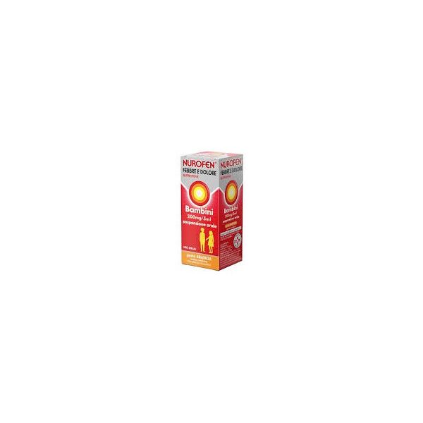 nurofen febbre dolore bambini sospensione orale gusto arancia 200mg/5ml flacone da 100 ml