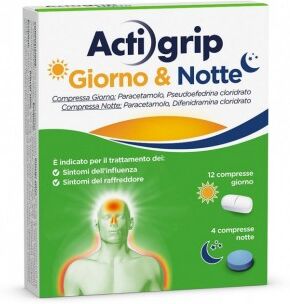 Johnson & Johnson Actigrip Giorno E Notte 12 compresse giorno  + 4 compresse notte