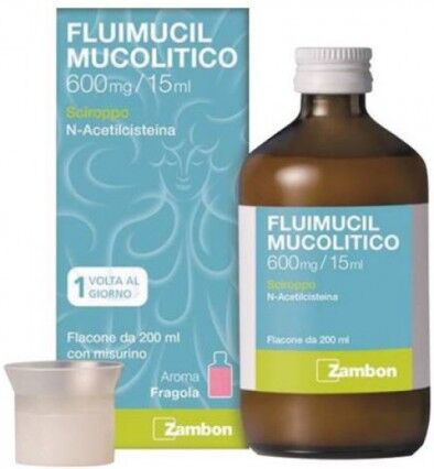 Zambon Fluimucil Mucolitico 600 mg / 15 ml sciroppo 200 ml