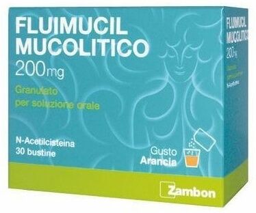 Zambon Fluimucil Mucolitico 200 mg granulato per soluzione orale 30 bustine