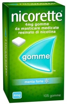 Johnson & Johnson Nicorette 4 mg 105 gomme da masticare medicate gusto menta forte