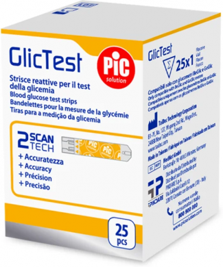 PIC GlicTest Strisce reattive 25 pezzi