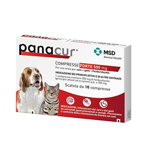 Msd Animal Health Panacur Forte 500 mg 10 compresse veterinarie per cane e gatto