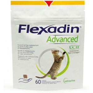 VETOQUINOL ITALIA Flexadin Advanced integratore per osteoartrite del gatto tutte le taglie 30 tavolette appetibili