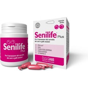 Innovet Italia Senilife Plus integratore per funzioni cognitive di cani e gatti anziani 60 capsule