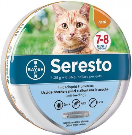 bayer seresto collare antiparassitario per gatti 12,5 g 38 cm