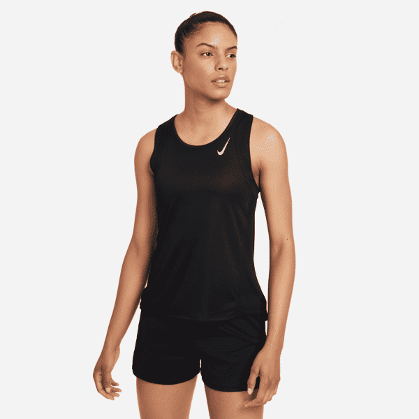 nike canottiera da running  dri-fit race - donna - nero