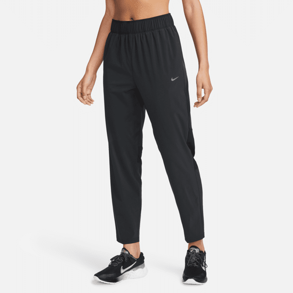 nike pantaloni da running a 7/8 a vita media  dri-fit fast – donna - nero