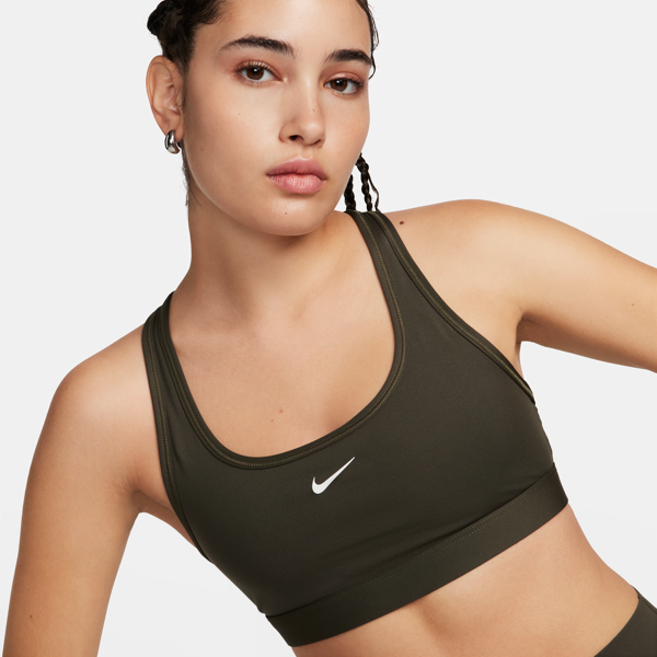 nike bra imbottito  swoosh light support – donna - verde