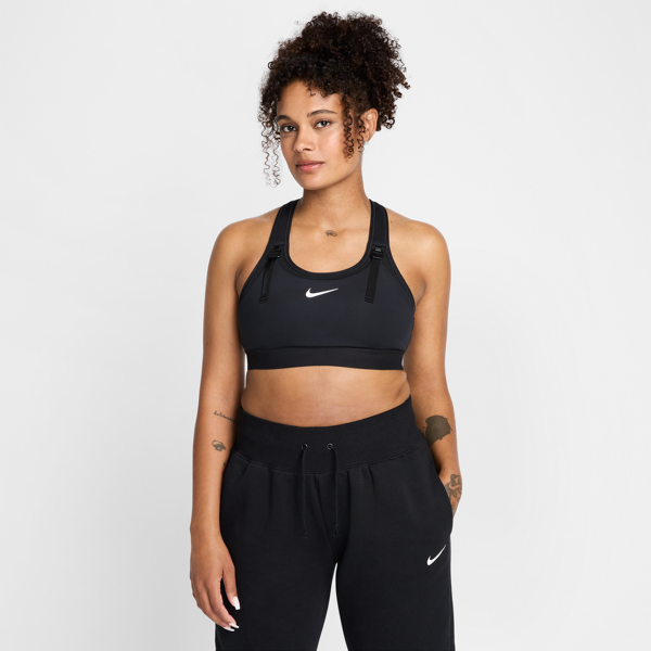 nike bra per allattamento e tiralatte indossabili  (m) swoosh – donna (maternità) - nero