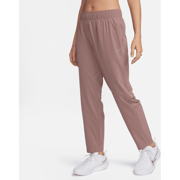 nike pantaloni da running a 7/8 a vita media  dri-fit fast – donna - viola