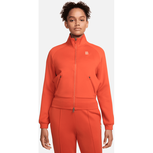 nike giacca da tennis con zip a tutta lunghezza court - donna - arancione