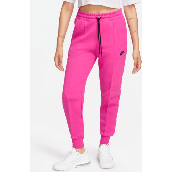 nike pantaloni jogger a vita media  sportswear tech fleece – donna - rosso