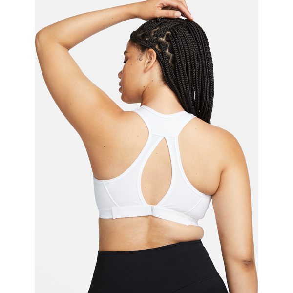 nike bra regolabile non imbottito  swoosh high support – donna - bianco