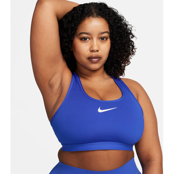 nike bra regolabile non imbottito  swoosh high support – donna - blu