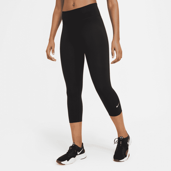 nike leggings capri a vita media  one - donna - nero