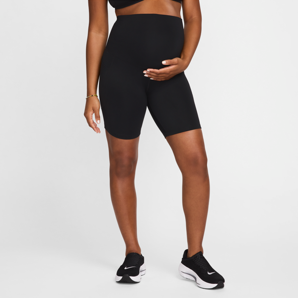 nike shorts da ciclista 20 cm a vita alta dri-fit con tasche (maternità)  (m) one – donna - nero