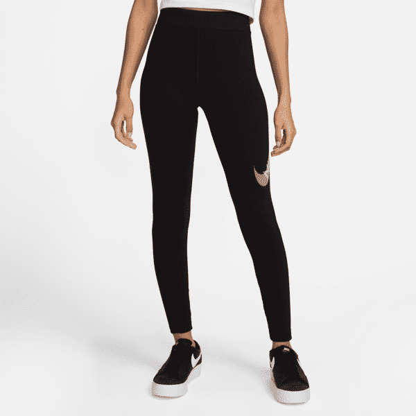 nike leggings a vita alta  sportswear swoosh - donna - nero