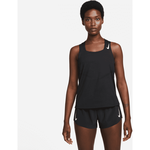 nike canottiera da gara  dri-fit adv aeroswift - donna - nero