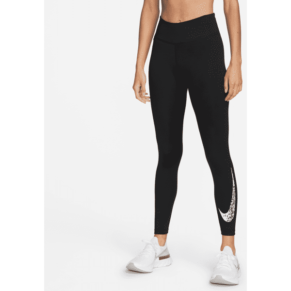 nike leggings da running a 7/8 e vita media  swoosh run – donna - nero