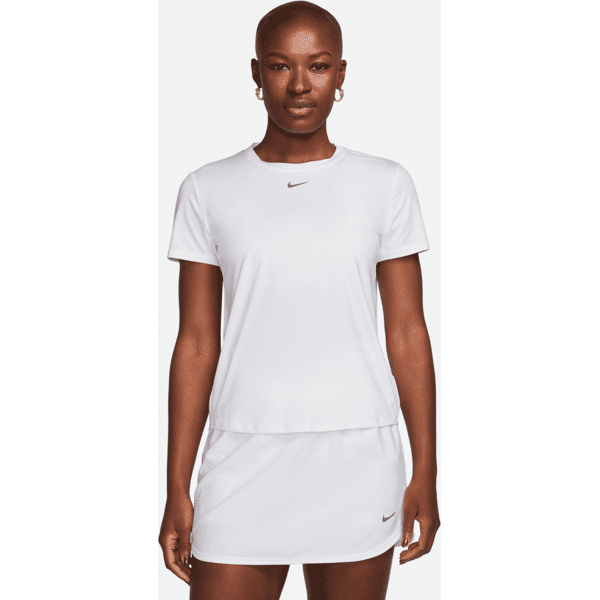 nike top a manica corta dri-fit  one classic – donna - bianco