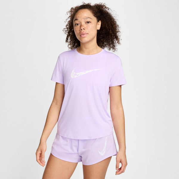 nike top da running a manica corta dri-fit  one swoosh – donna - viola