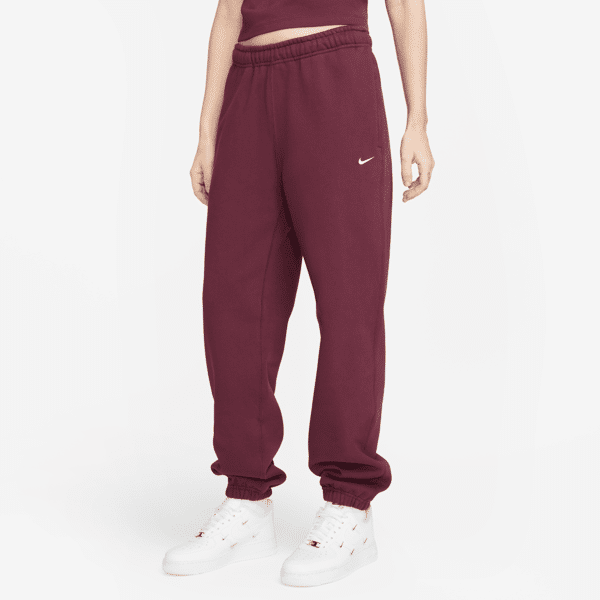 nike pantaloni in fleece  solo swoosh - donna - rosso