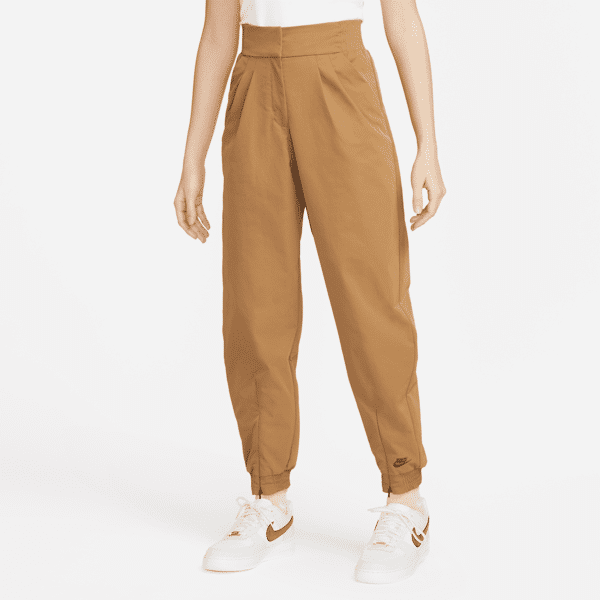 nike pantaloni a vita alta  sportswear dri-fit tech pack – donna - marrone