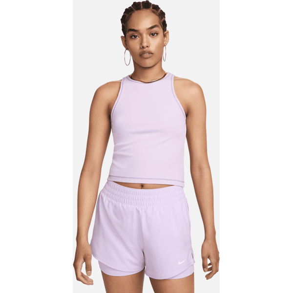 nike canotta a costine dri-fit  one fitted – donna - viola