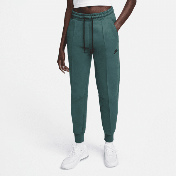 nike pantaloni jogger a vita media  sportswear tech fleece – donna - verde