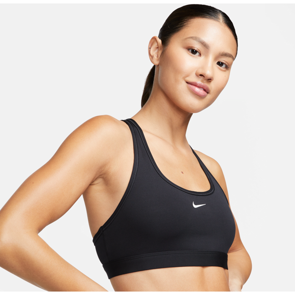 nike bra imbottito  swoosh light support – donna - nero