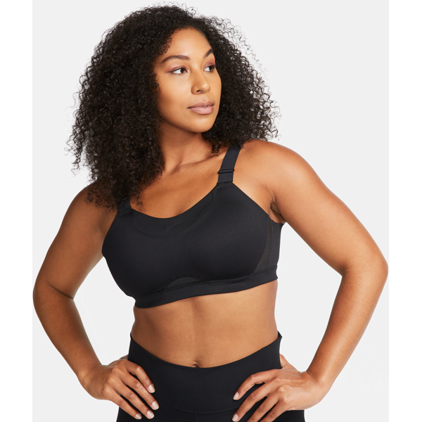 nike bra imbottito e regolabile a sostegno elevato  alpha – donna - nero