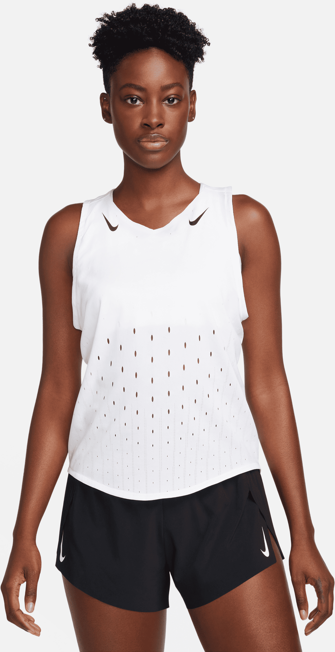 nike canottiera da running dri-fit adv  aeroswift – donna - bianco