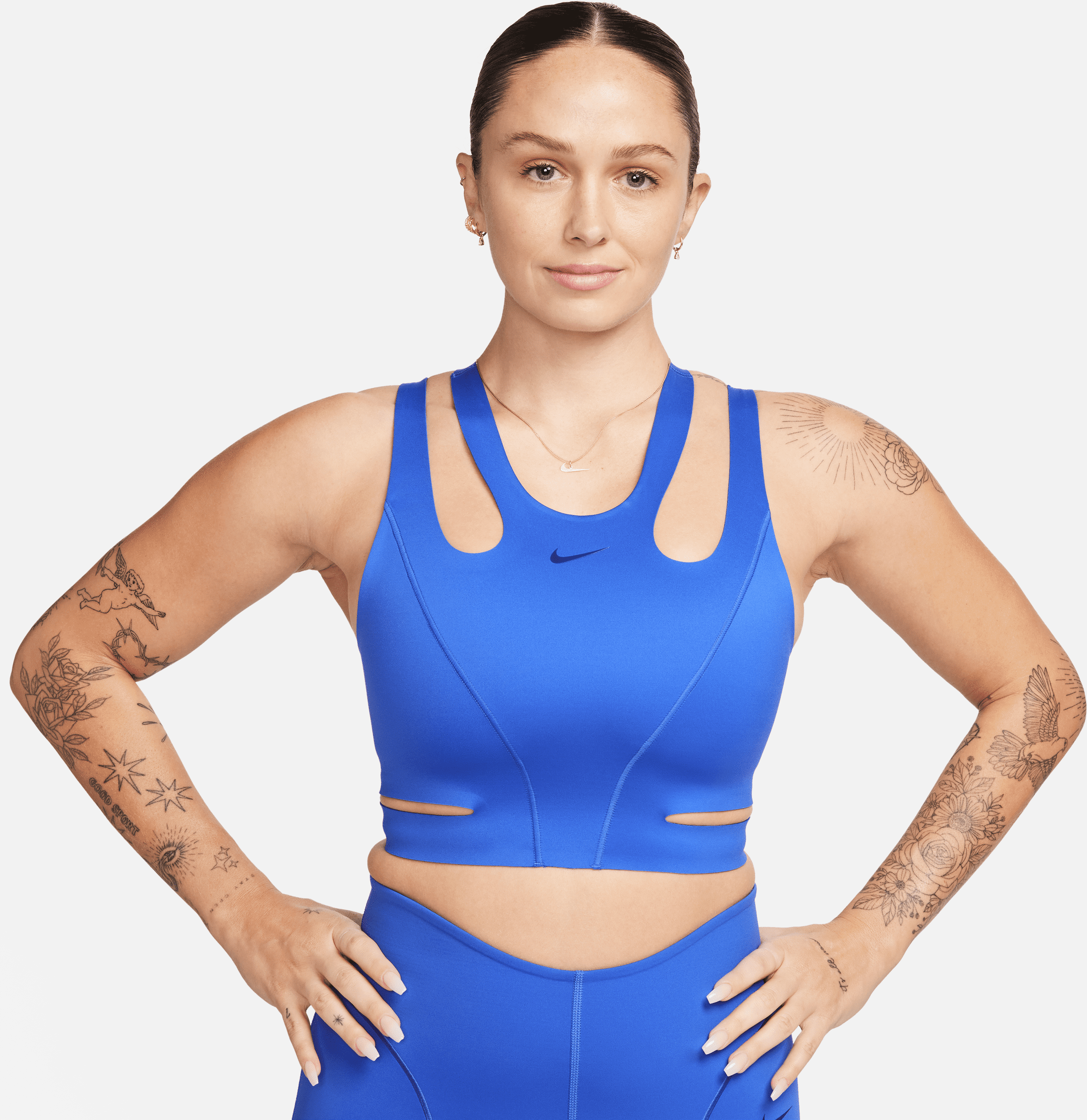 nike bra non imbottito con spalline sottili a sostegno leggero  futuremove – donna - blu