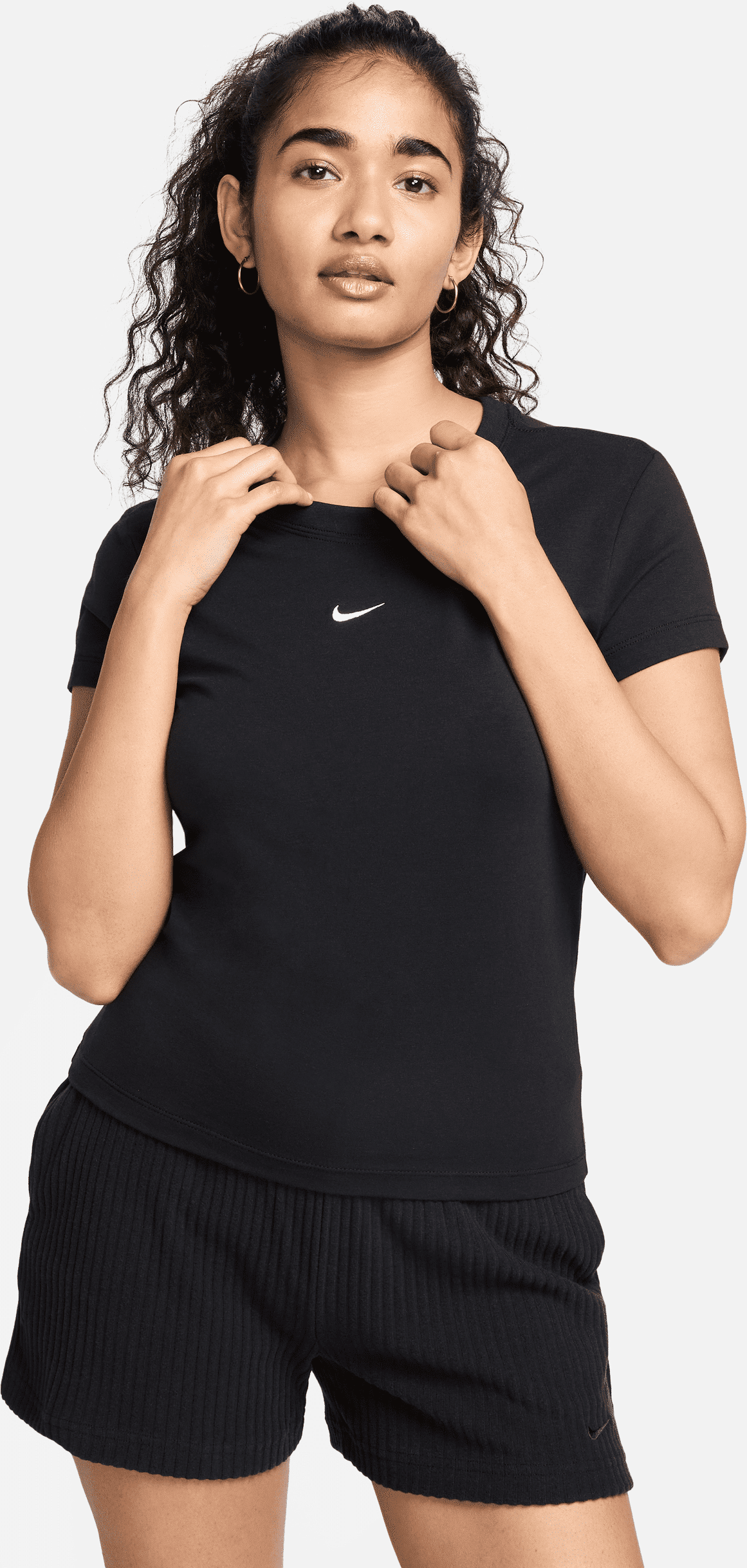 nike t-shirt  sportswear chill knit – donna - nero