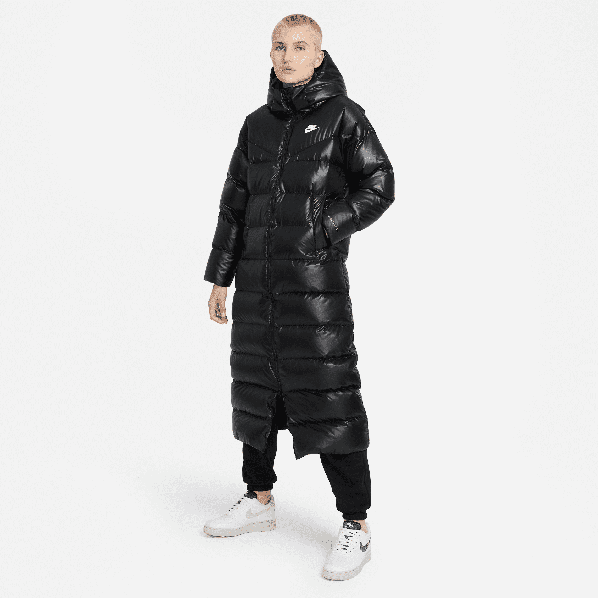 nike parka  sportswear therma-fit city series - donna - nero