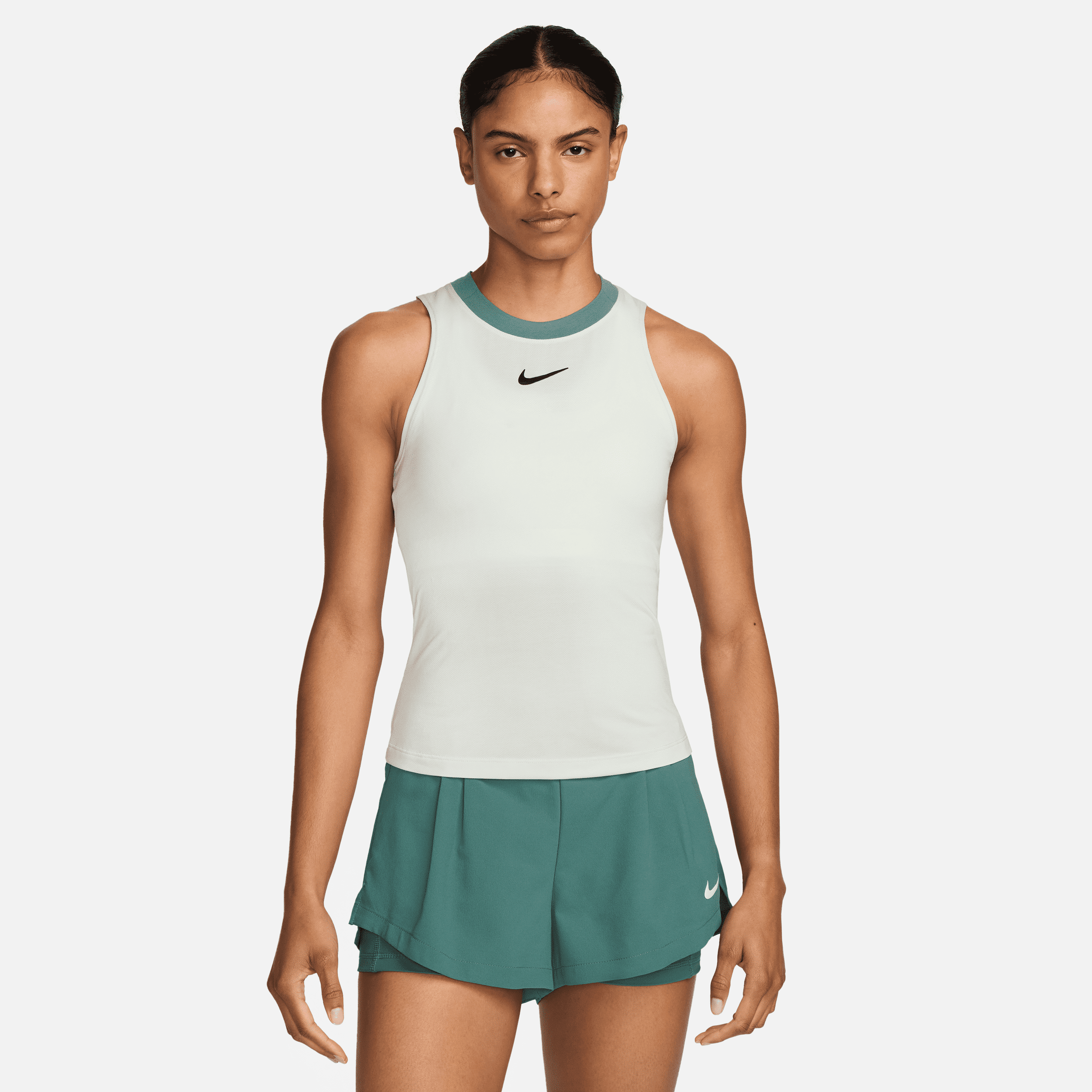 nike canotta da tennis dri-fit court advantage – donna - verde